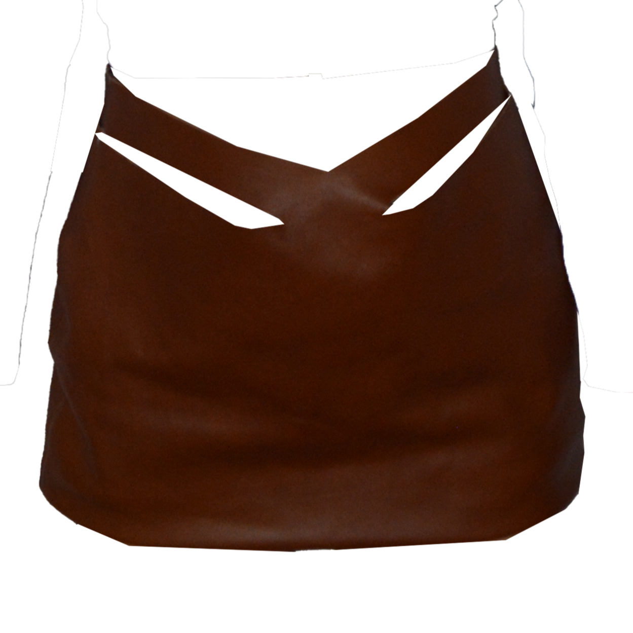 Leather Cut Out Skirt
